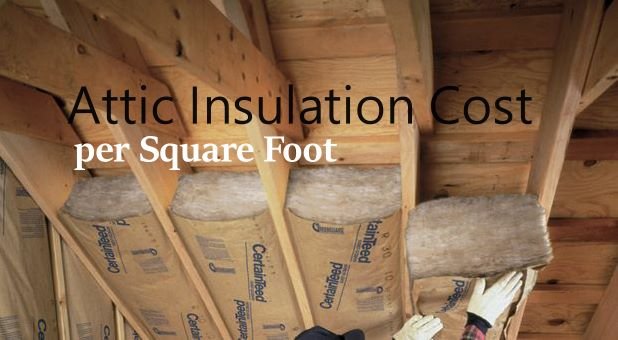 Attic Insulation Cost Per Square Foot For Three Different Types Of 