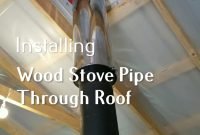 installing wood stove pipe through roof