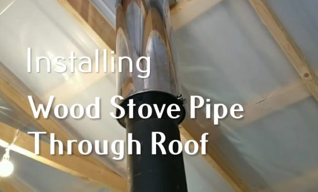 installing wood stove pipe through roof