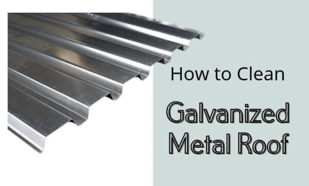 how to clean a galvanized metal roof