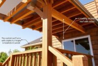 attach roof over deck from house