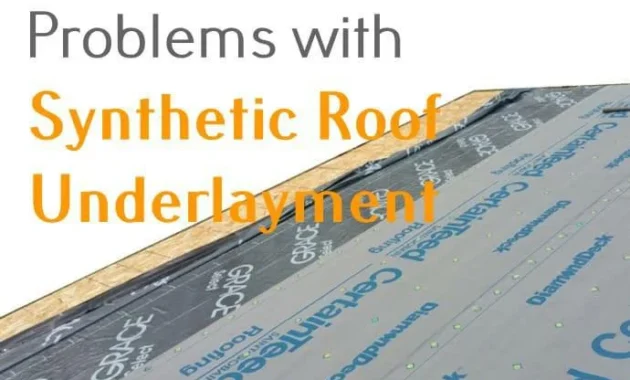 problems with synthetic roof underlayment
