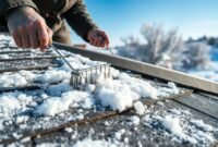 how to remove snow from roof with wire